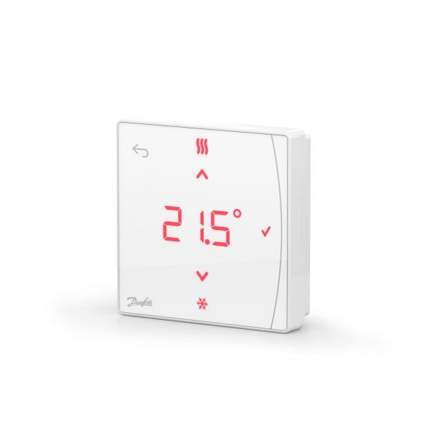 Danfoss Raumthermostat Icon2 Zigbee 088U2121 Funk Display 5-35C Frostschutz Touchscreen RAL9016