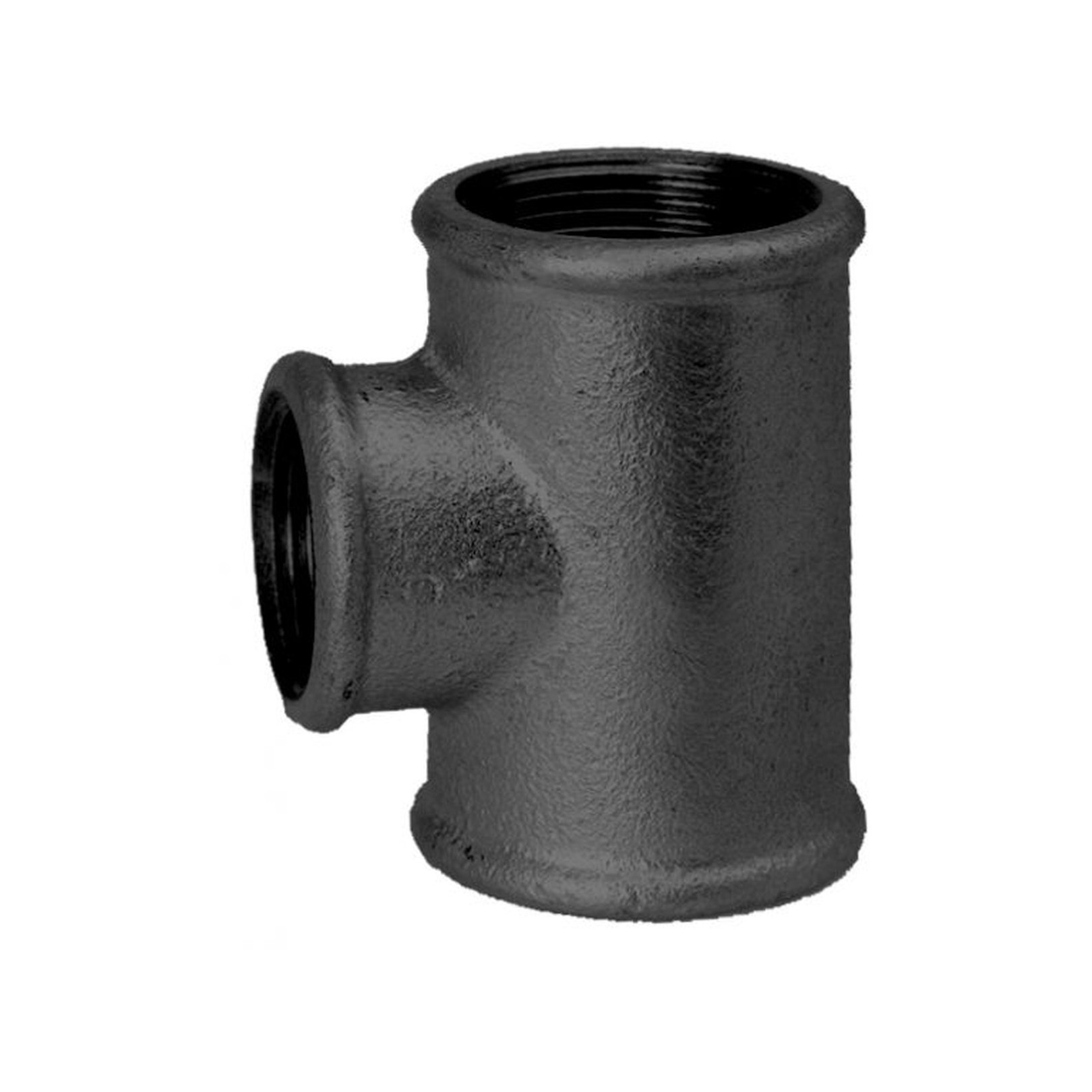 Schmidt Hermann Temperguss-T-Stück Nr.130 11-4x1-2x11-4 Zoll schwarz 14130219