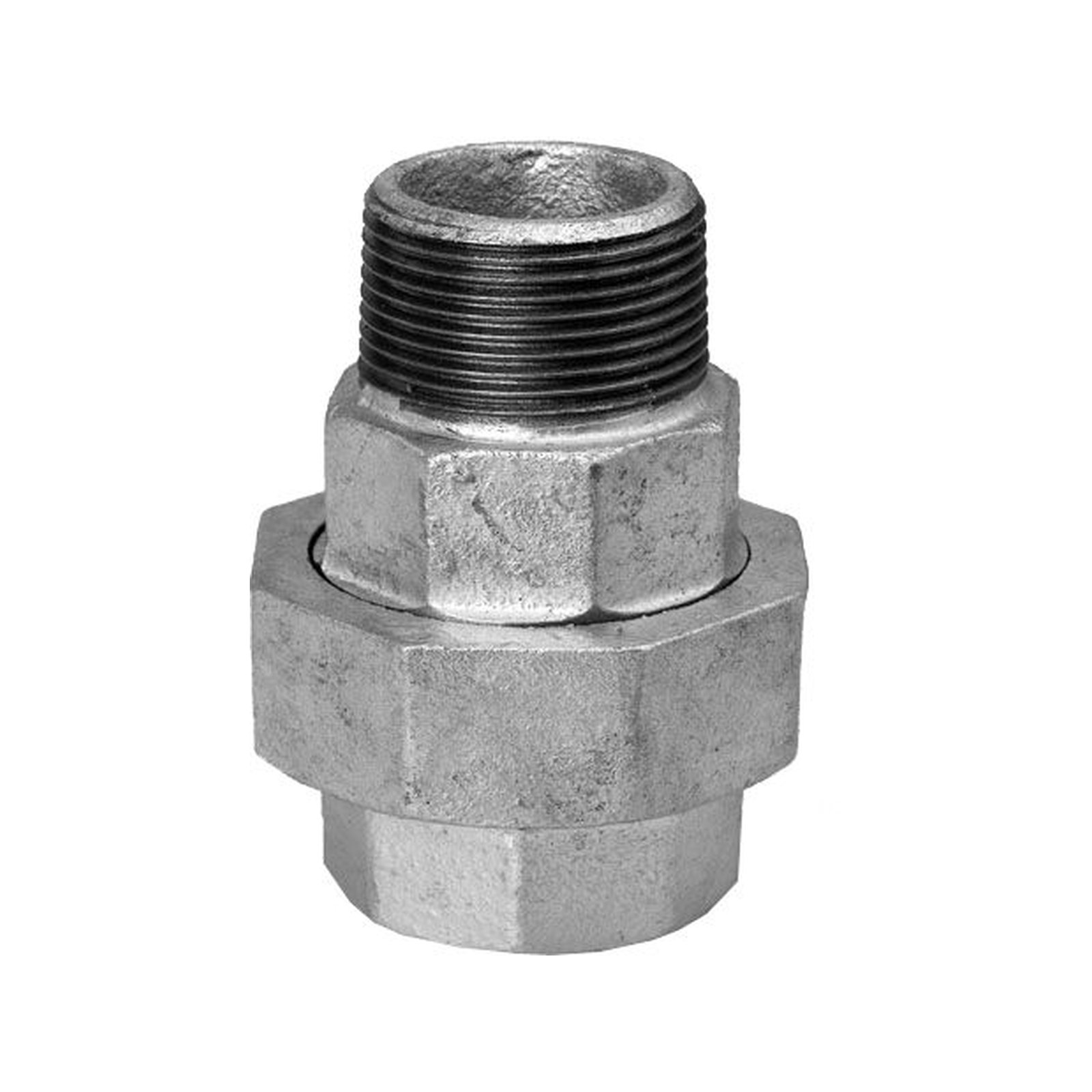 SCHMIDT HERMANN Temperguss-Verschraubung Nr.341 2 Zoll Kegeldichtung Innengewinde Außengewinde verzinkt 13341050