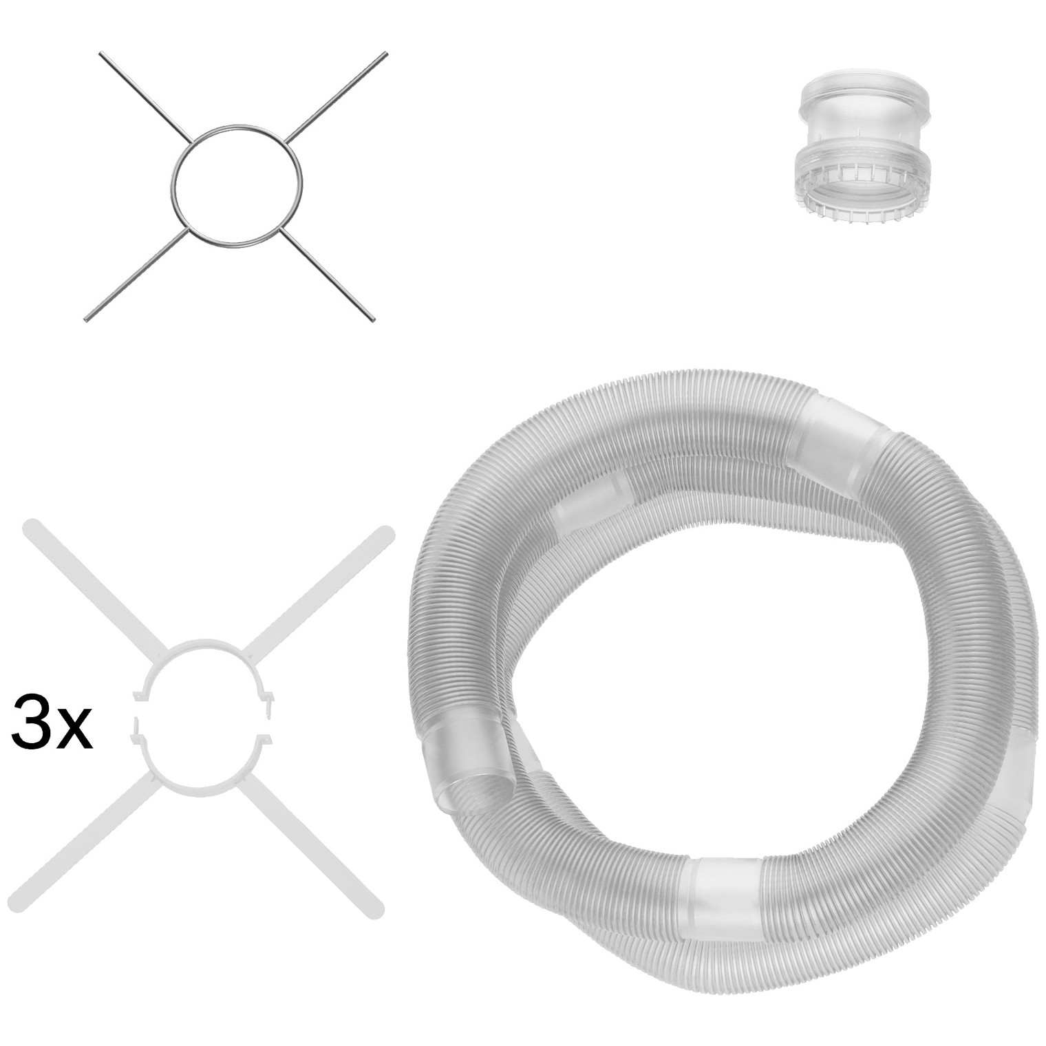 Buderus Abgasrohr Grundbausatz ÜB-Flex 15 m Ø 80 mm Kunststoff PP 7738112689