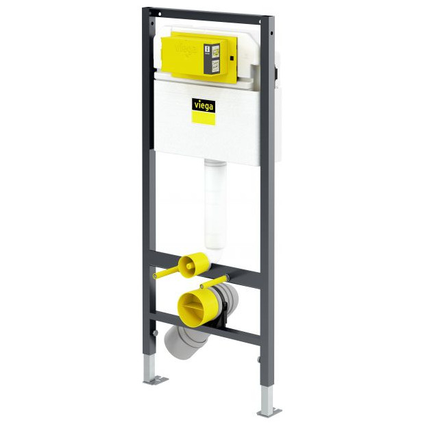 Viega WC Element Prevista Dry 8524 Objektvariante 1120 mm 2-Mengen-Spültechnik pulverbeschichtet 771973
