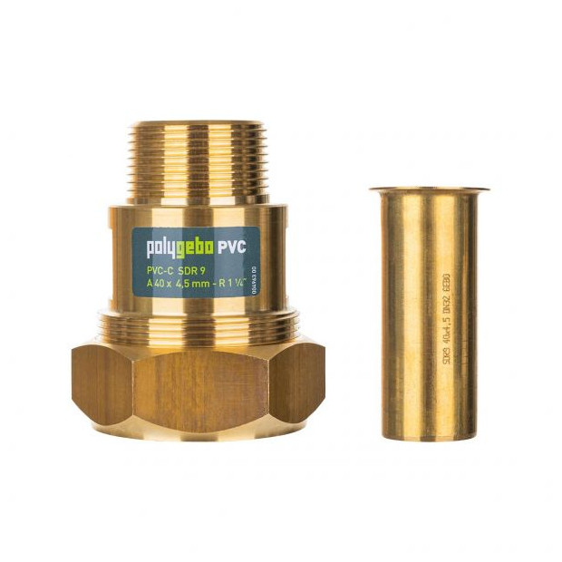 GEBO Messing-Klemmverbinder Serie 331 Typ MAP 32x3,6mm 1 Zoll PVC-C SDR9 16331000332