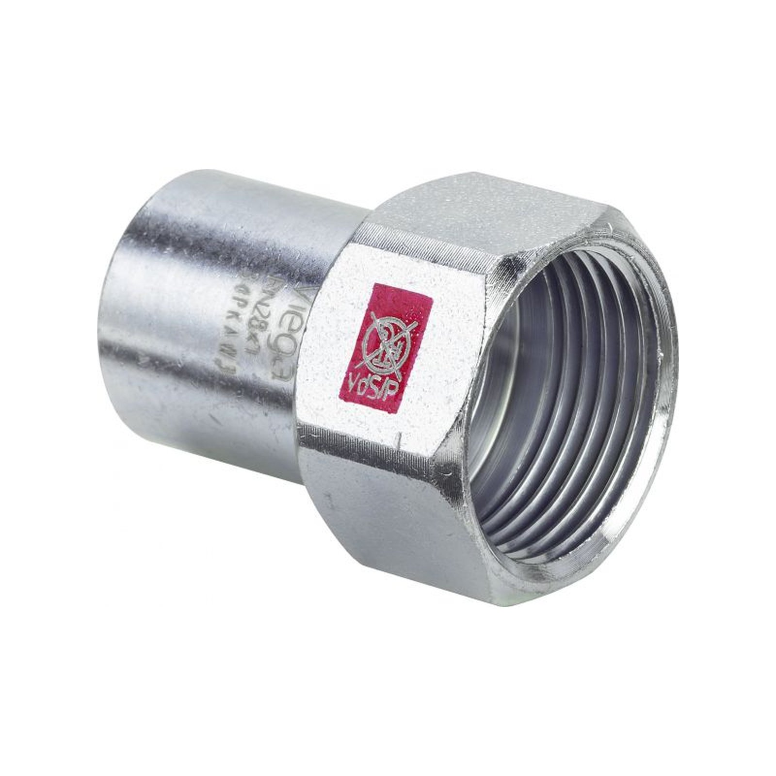 VIEGA Einsteckstück Prestabo 1112.1 15 mm x Rp 1/2 Stahl verzinkt Mehrkant Innengewinde 559137 Einsteckstueck PRESTABO 1112.1, 559175 22x3/4, aus unlegiert.Stahl m.Mehrk.+IG