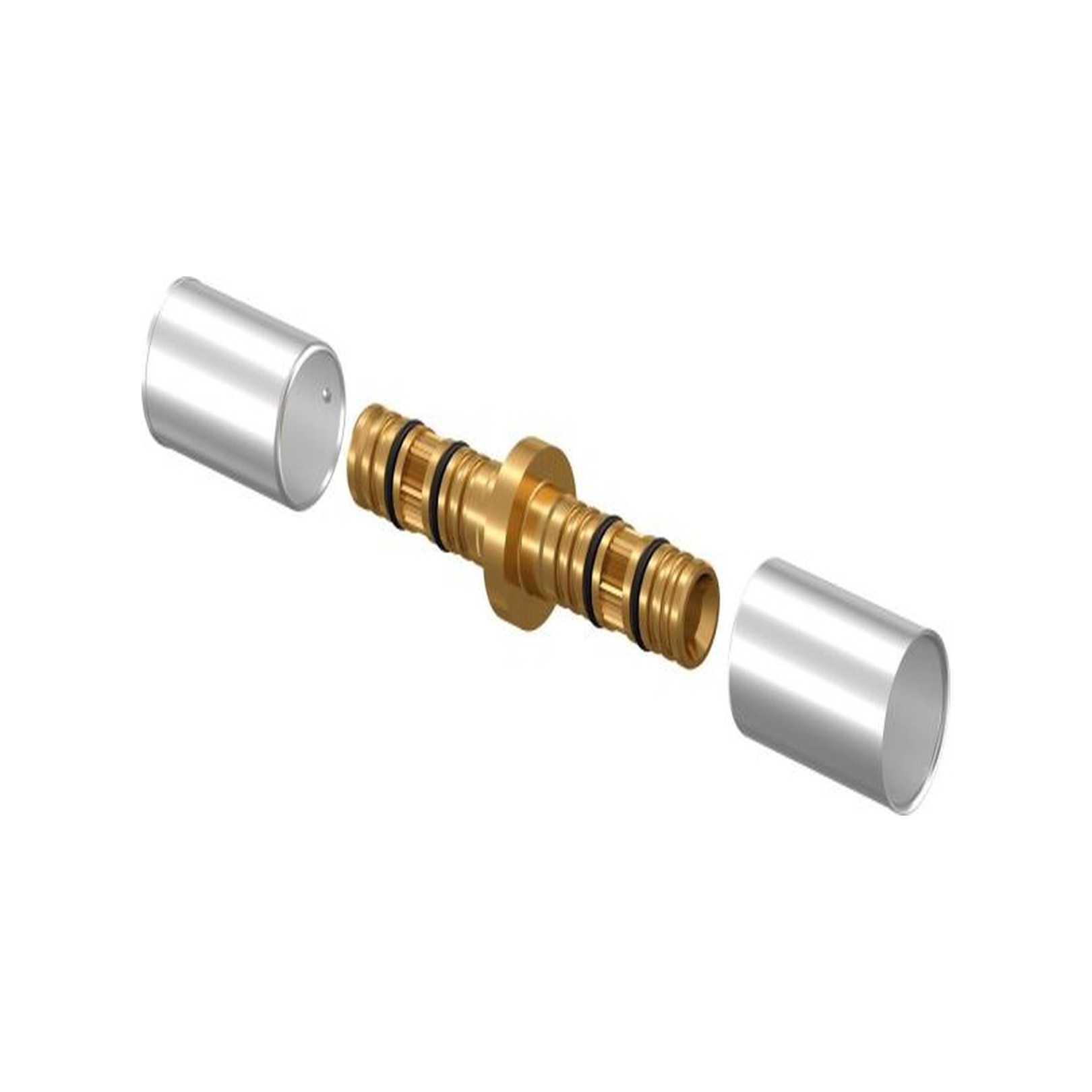 Uponor Rapex Press-Kupplung 17-17 Messing Edelstahl Presshülse 1005079