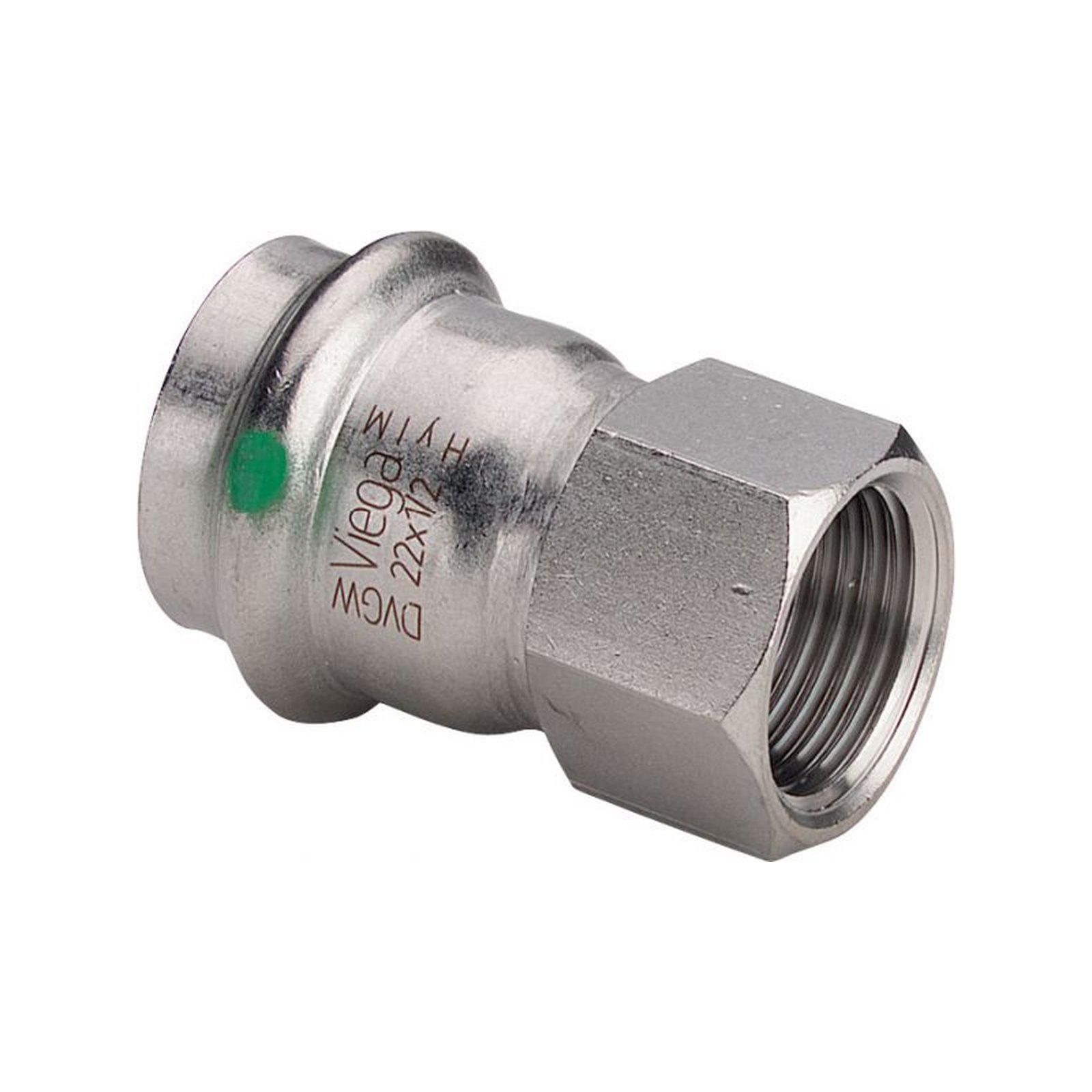 Viega Übergangsstück Sanpress Inox 2312 54 mm Rp 2 SC-Contur Edelstahl EPDM Mehrkant 436681