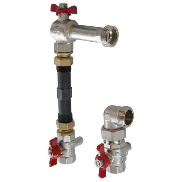 UPONOR Anschlussset Vario WMZ vertikal G3/4 Zoll 110mm Messing vernickelt 1090731