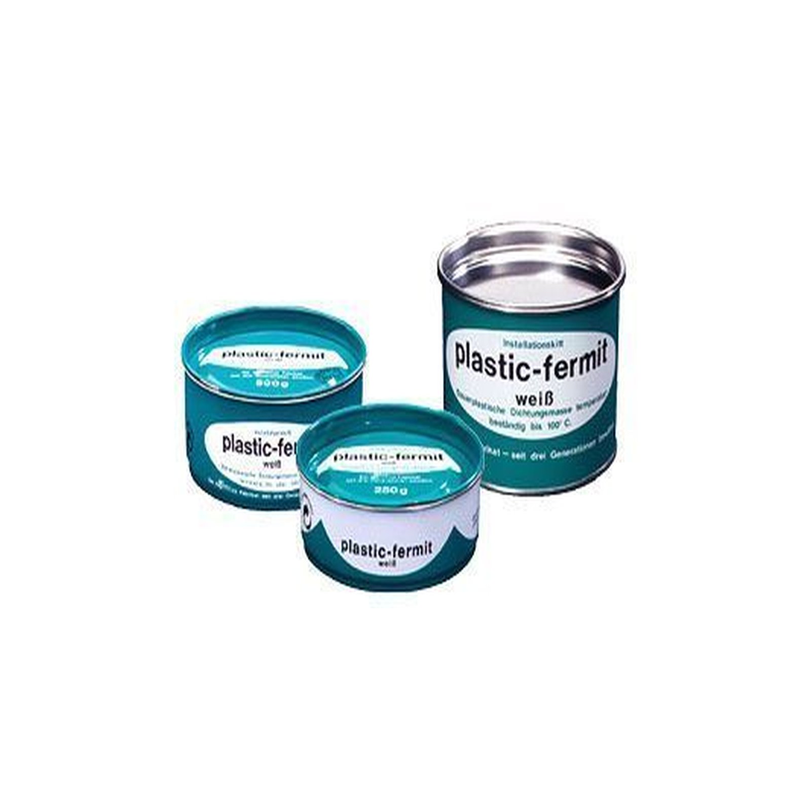 FERMIT Dichtungskitt Plastik weiß W117 dauerplastisch knetbar 250g Dose 06001 FERMIT Dichtungskitt Plastik weiß dauerplastisch knetbar 1 kg Dose 06003