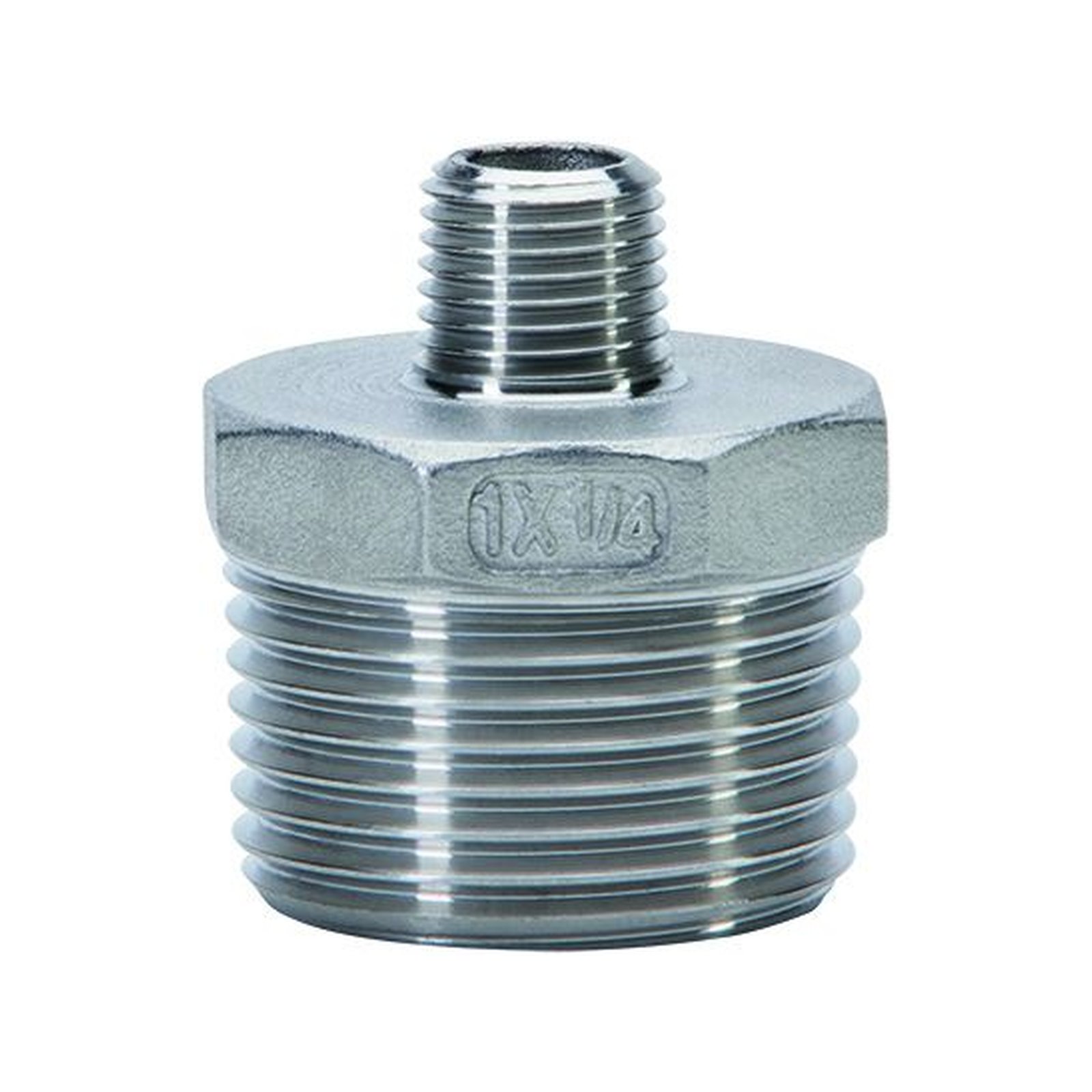 Gebo Edelstahl-Gewindefitting 245 Reduzierdoppelnippel 3-4 Zoll x 1-2 Zoll 6245-034012