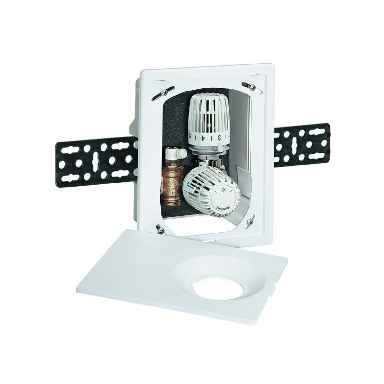 Heimeier Rücklauftemperaturbegrenzer Multibox K-RTL Unterputz Thermostat Abdeckung weiß 9301-00.800