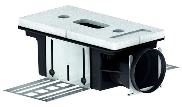 Zehnder Luftdurchlassgehäuse Comfo CLD/P 1xDN90 stirnseitig ABS 115mm Montagewinkel 990320845