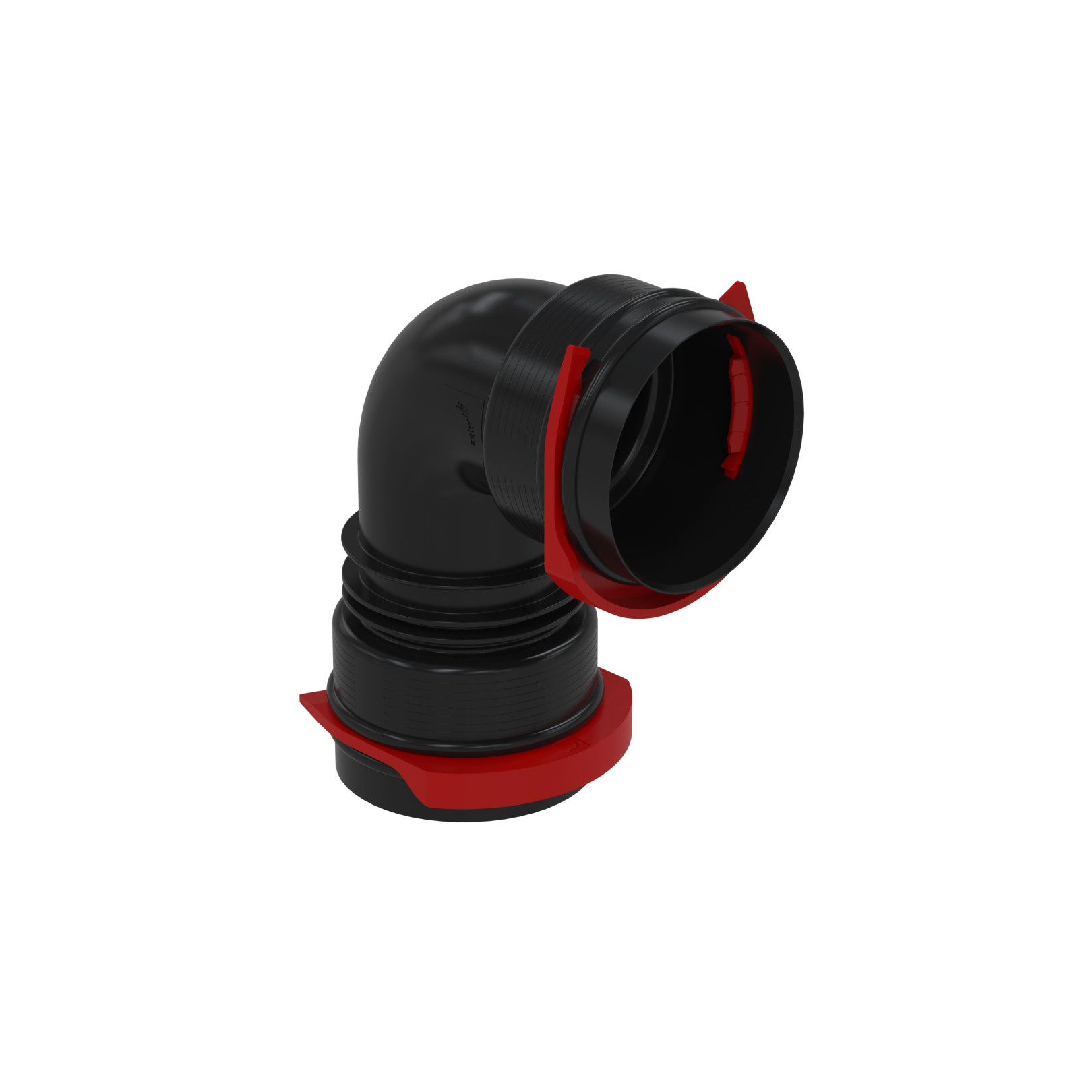 Zehnder Bogen ComfoFit DN75 ComfoTube 75 90 Grad schwarz Polymer RapidLock 990322152