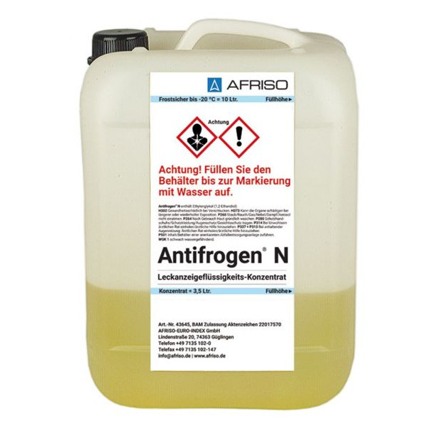 Afriso Leckanzeigeflüssigkeitskonzentrat Antifrogen N 3-5-Liter 10-Liter-Kanister 43645