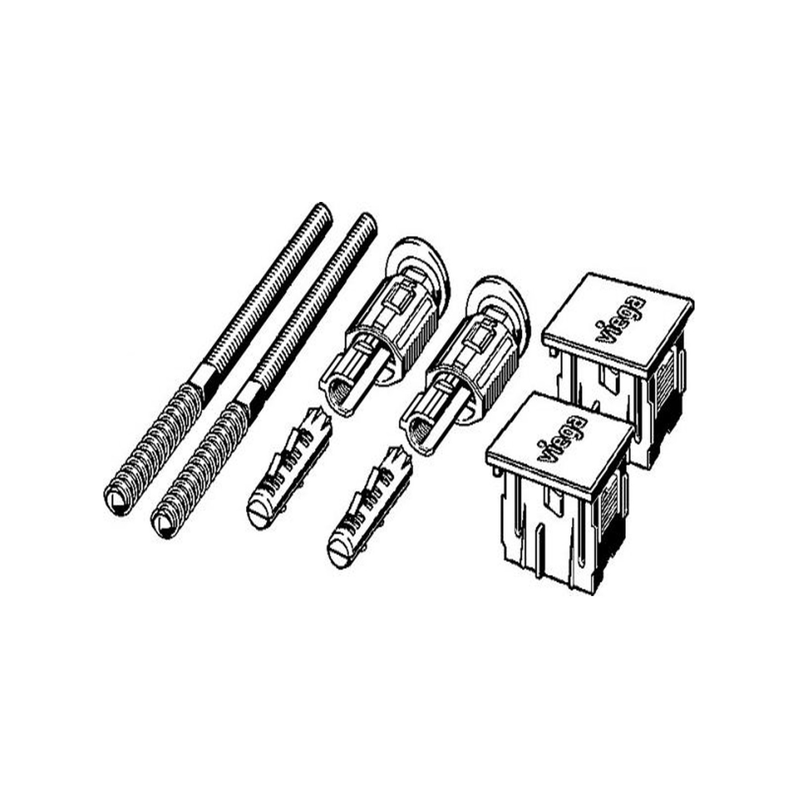 Viega Befestigungsset Prevista Dry 8573 Stahl verzinkt Einzelmontage Montageschiene 8001 776626