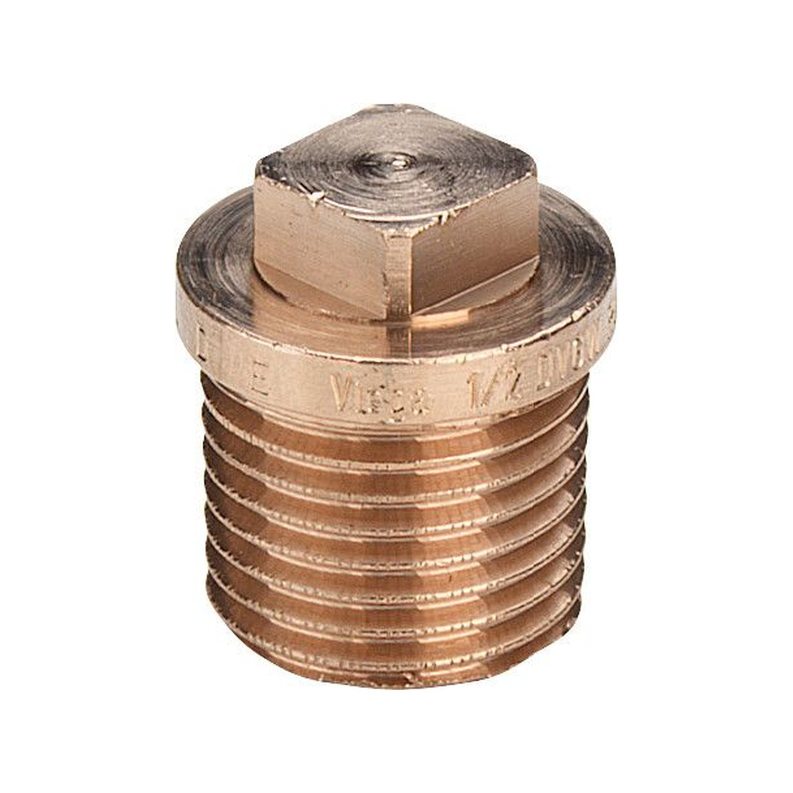 Viega Gewindefitting Rotguss Stopfen Vierkant Rand DN25 1 Zoll AG Typ 3290 320294
