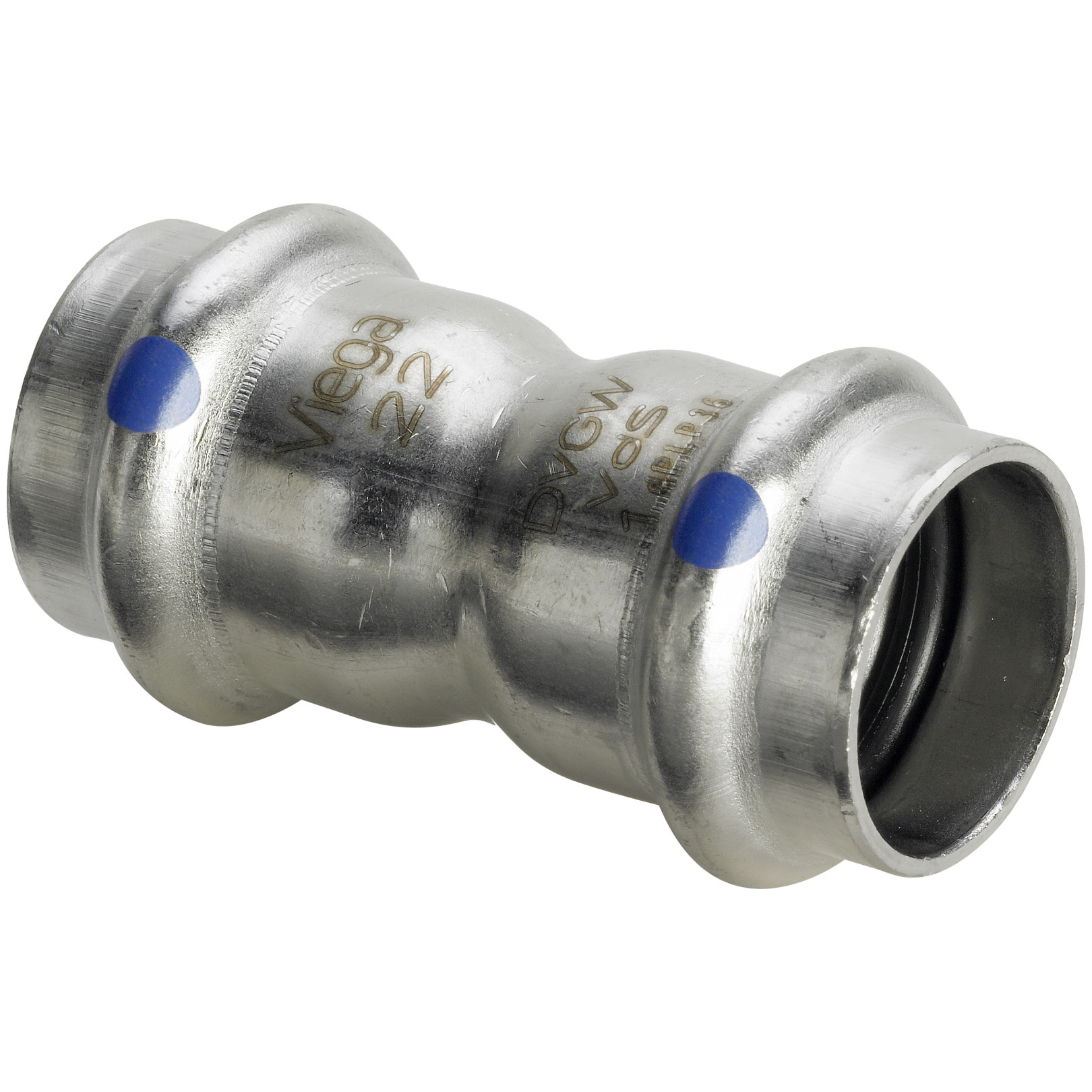 Viega Muffe Sanpress Inox 2315LF SC-Contur LABS-frei Edelstahl 35mm EPDM 666071