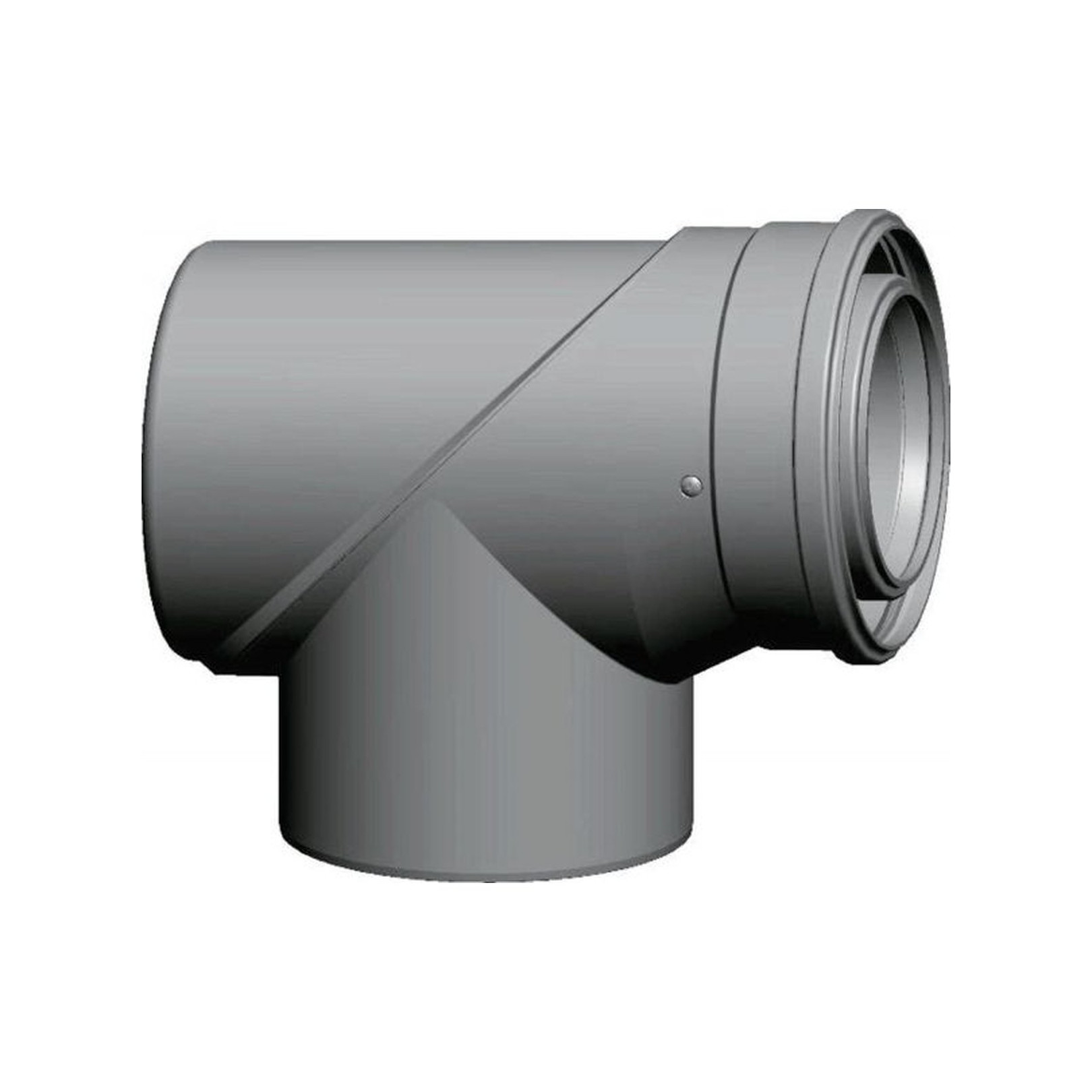 Wolf Revisions-T-Stück DN110/160 87 Grad konzentrisch steckbar weiß 2651543