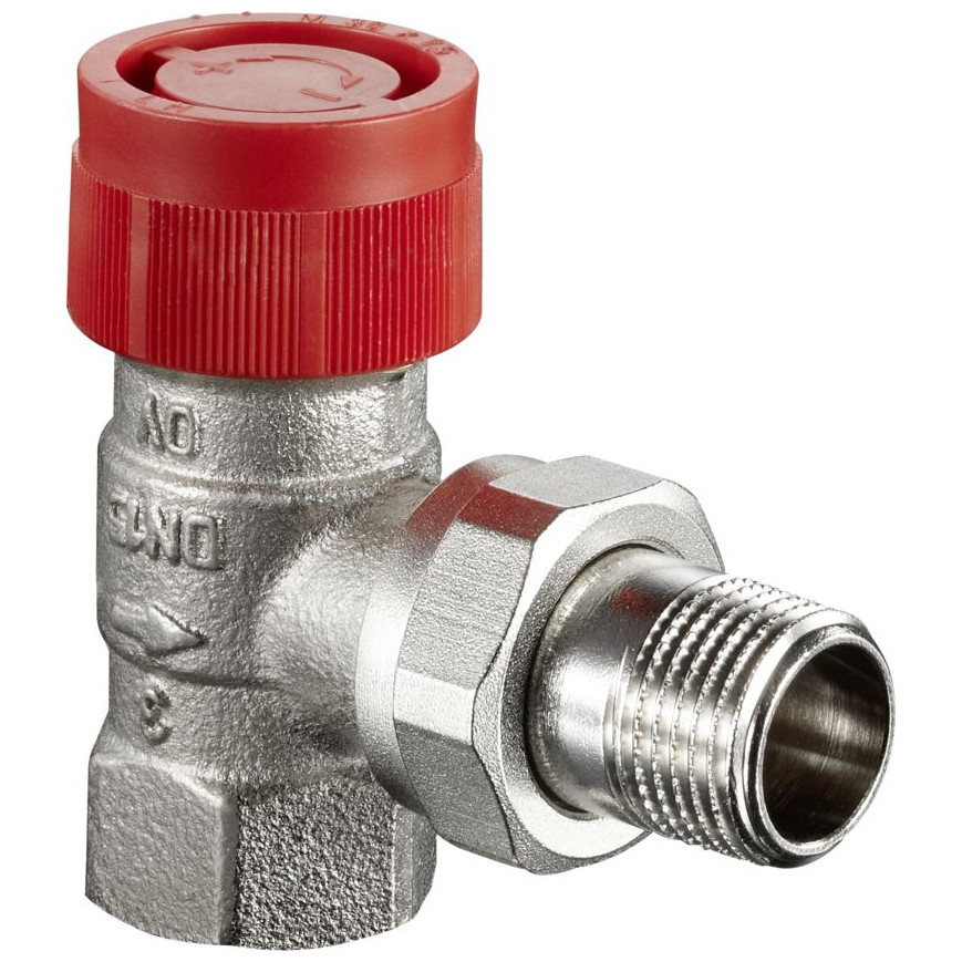 Oventrop Thermostatventil AF DN15 Eck Feinstvoreinstellung Rotguss Messing vernickelt 1180604