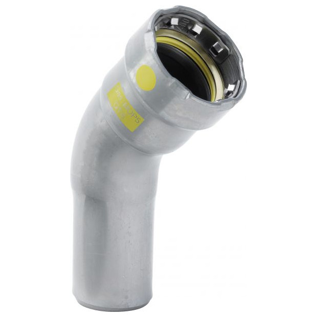 Viega Bogen Megapress-G 4626.1 2-Zoll 45-Grad Stahl verzinkt Pressanschluss SC-Contur 739607