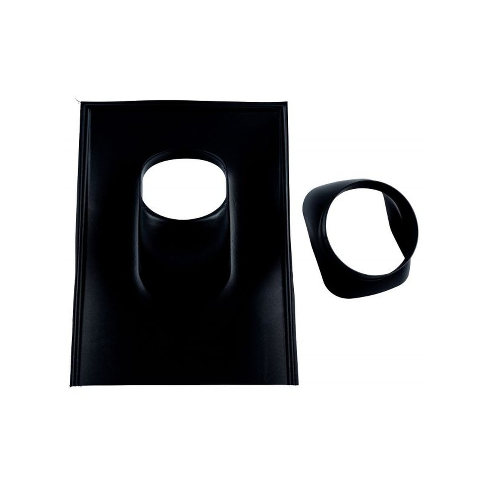 Wolf Dachplatte Schrägdach 25-45 Grad DN125 Adapter Luft Abgasführung schwarz 1720202