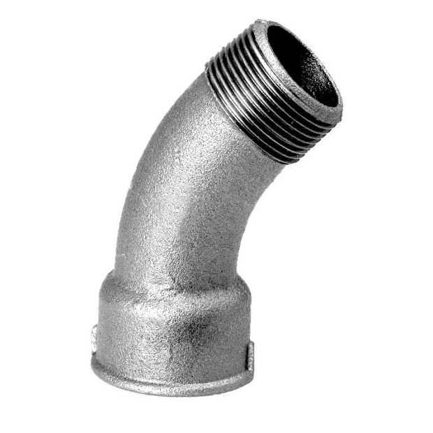 SCHMIDT HERMANN Temperguss-Bogen Nr.40 21-2-Zoll 45-Grad verzinkt I-A 13040065