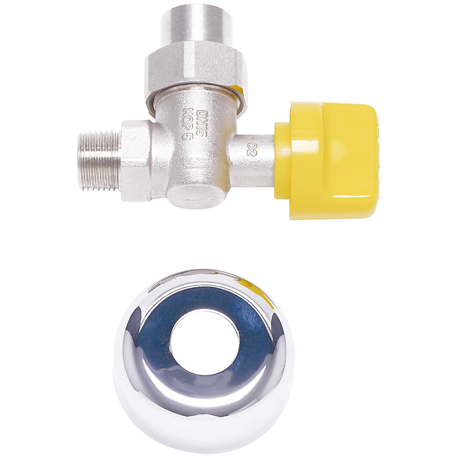 Bosch Gashahn R 1/2 Eckform thermische Absperrvorrichtung Rosette 7738112220