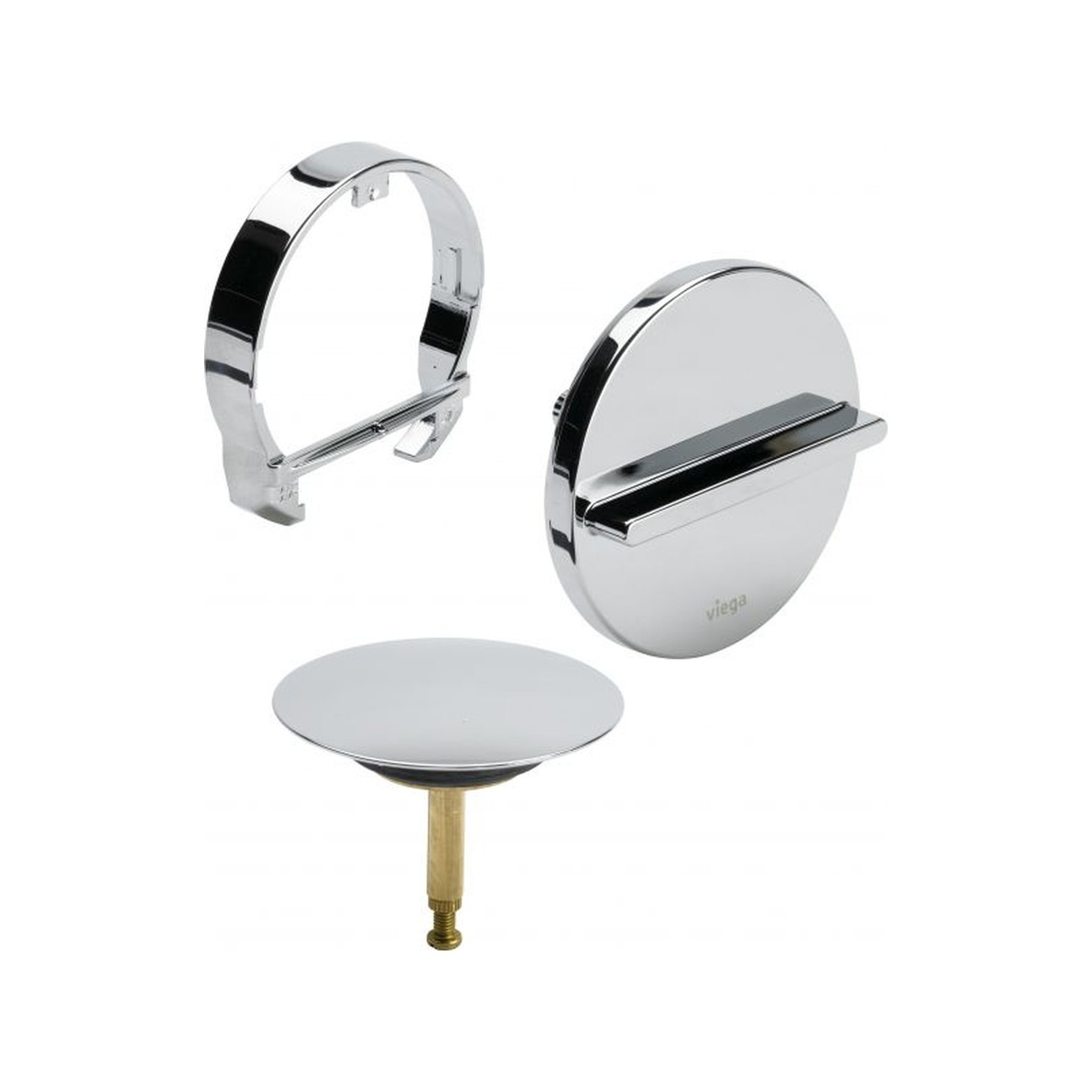 Viega Ausstattungsset MultiplexTrio MT3 6161.13 verchromt Drehrosette Überlaufrosette Ventilkegel 725792