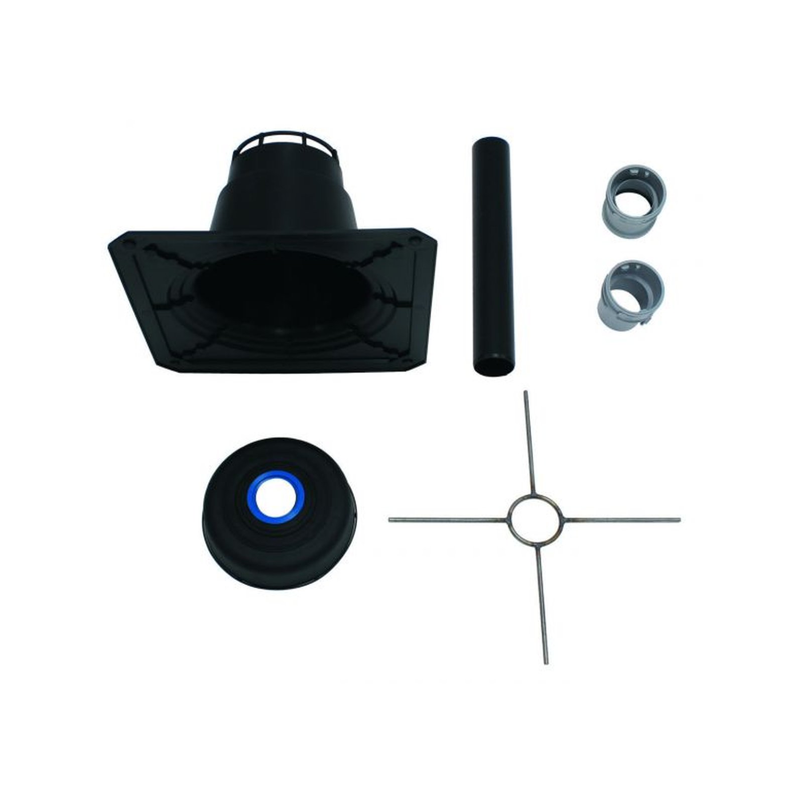 Vaillant Grundelemente PP flexibles Abgassystem Set 1 Schachtabdeckung Endrohr 60 mm 0020077524