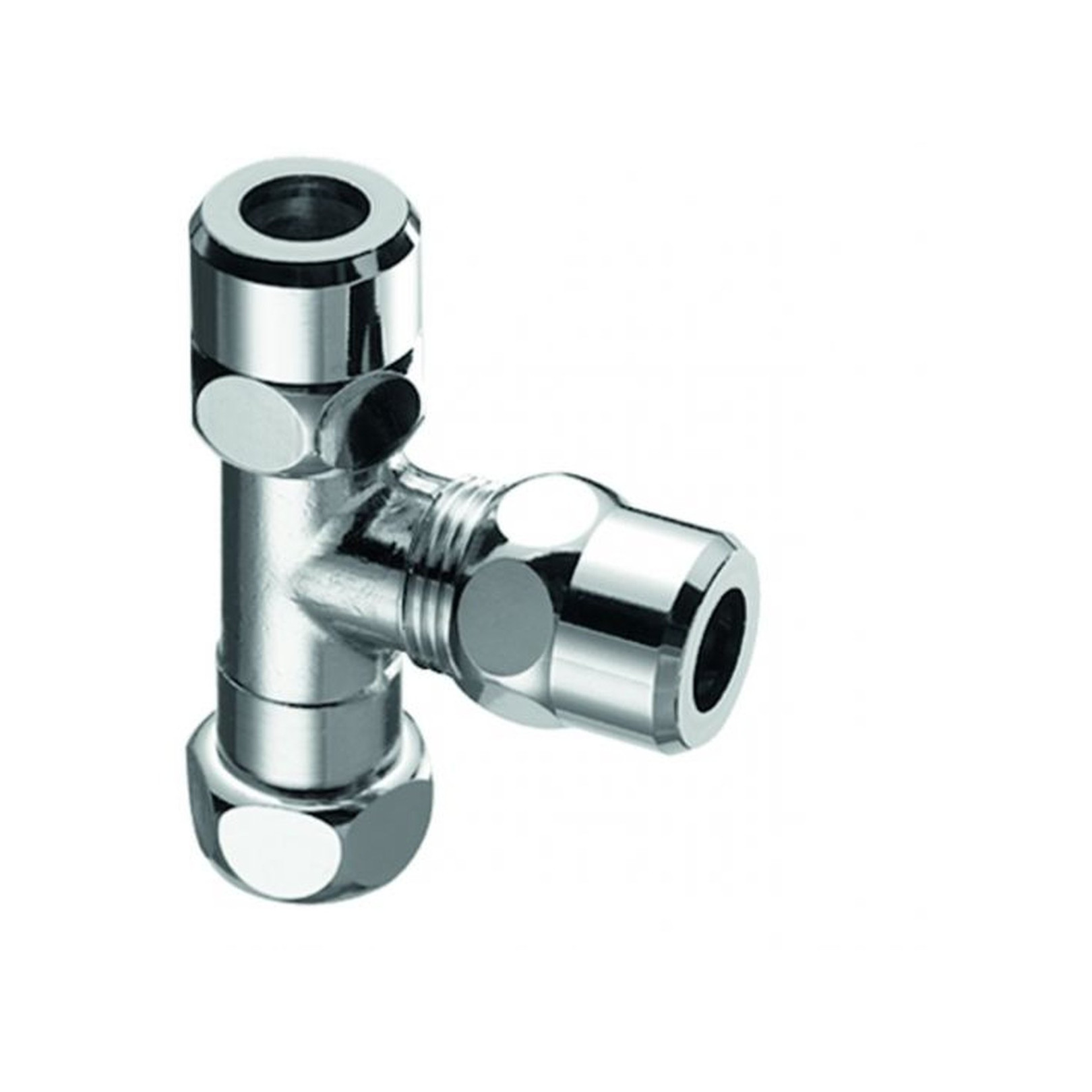 Schell T-Stück bewegliche Überwurfmutter 3/8 Zoll chrom Messing 2x 10 mm 041000699