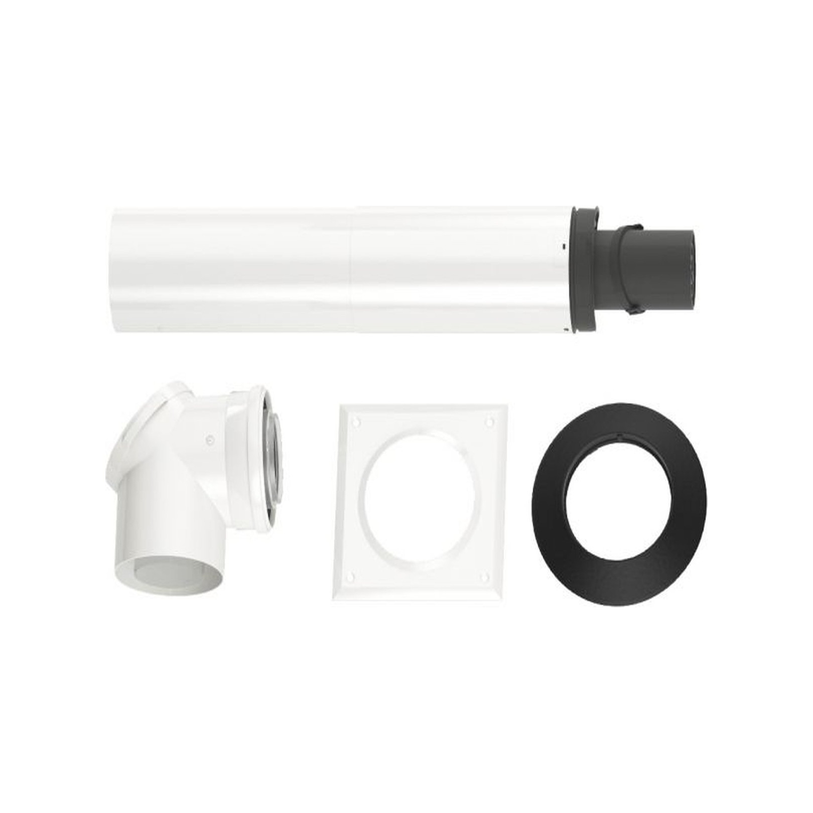 Bosch Abgaszubehör FC-Set80-C13x Grundpaket waagerecht 80/125 mm konzentrische Wanddurchführung Prüföffnung 7738112574