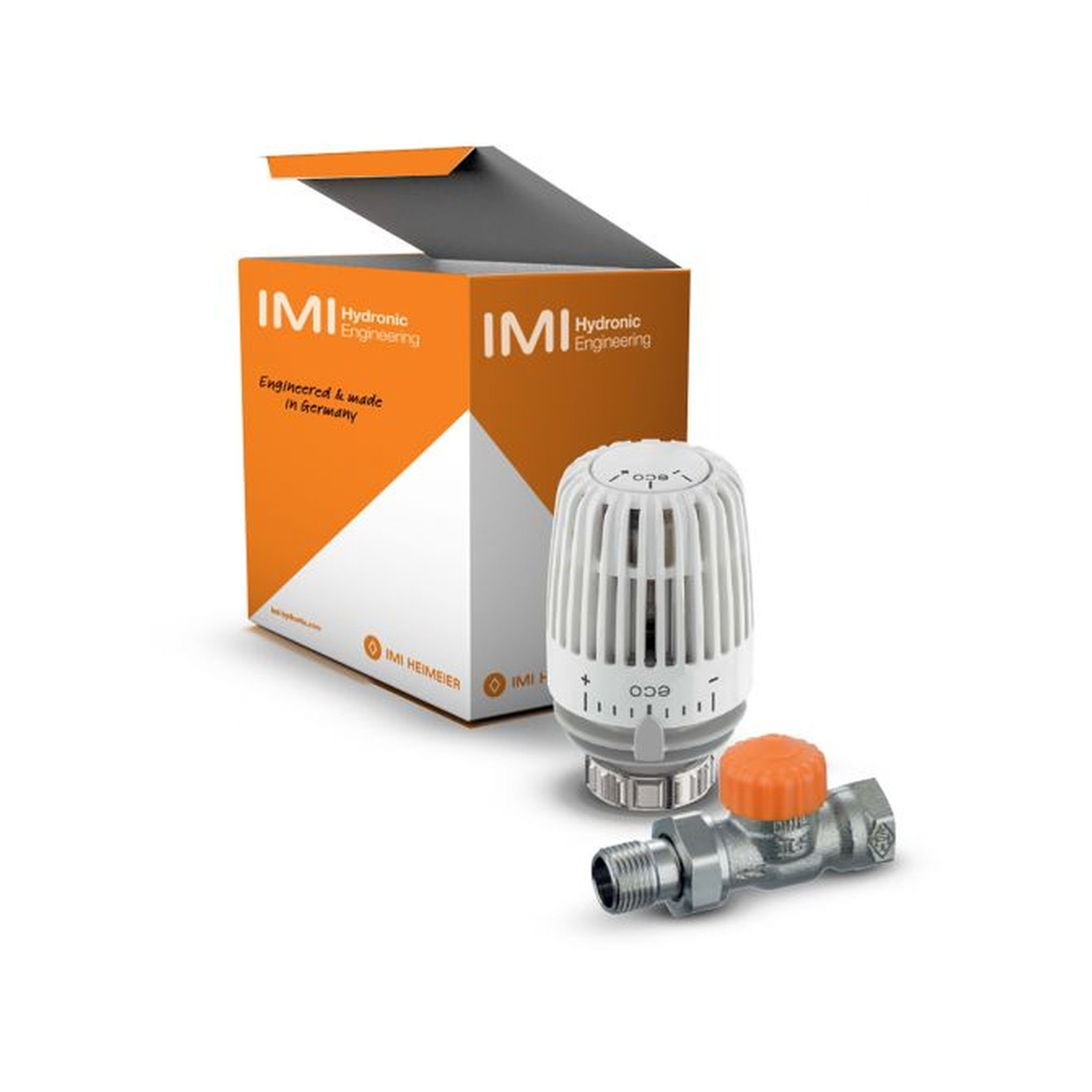 IMI Heimeier Set Eclipse Thermostatkopf K Eco 1-2-Zoll Durchgangsform 9696-27.800