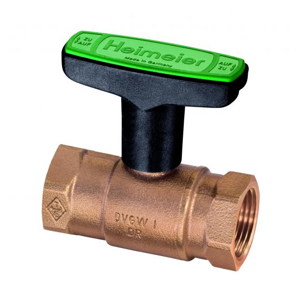 IMI HYDRONIC Trinkwasserkugelhahn HEIMEIER Globo D DN 25 Innengewinde Rotguss PTFE O-Ring 0670-04.000