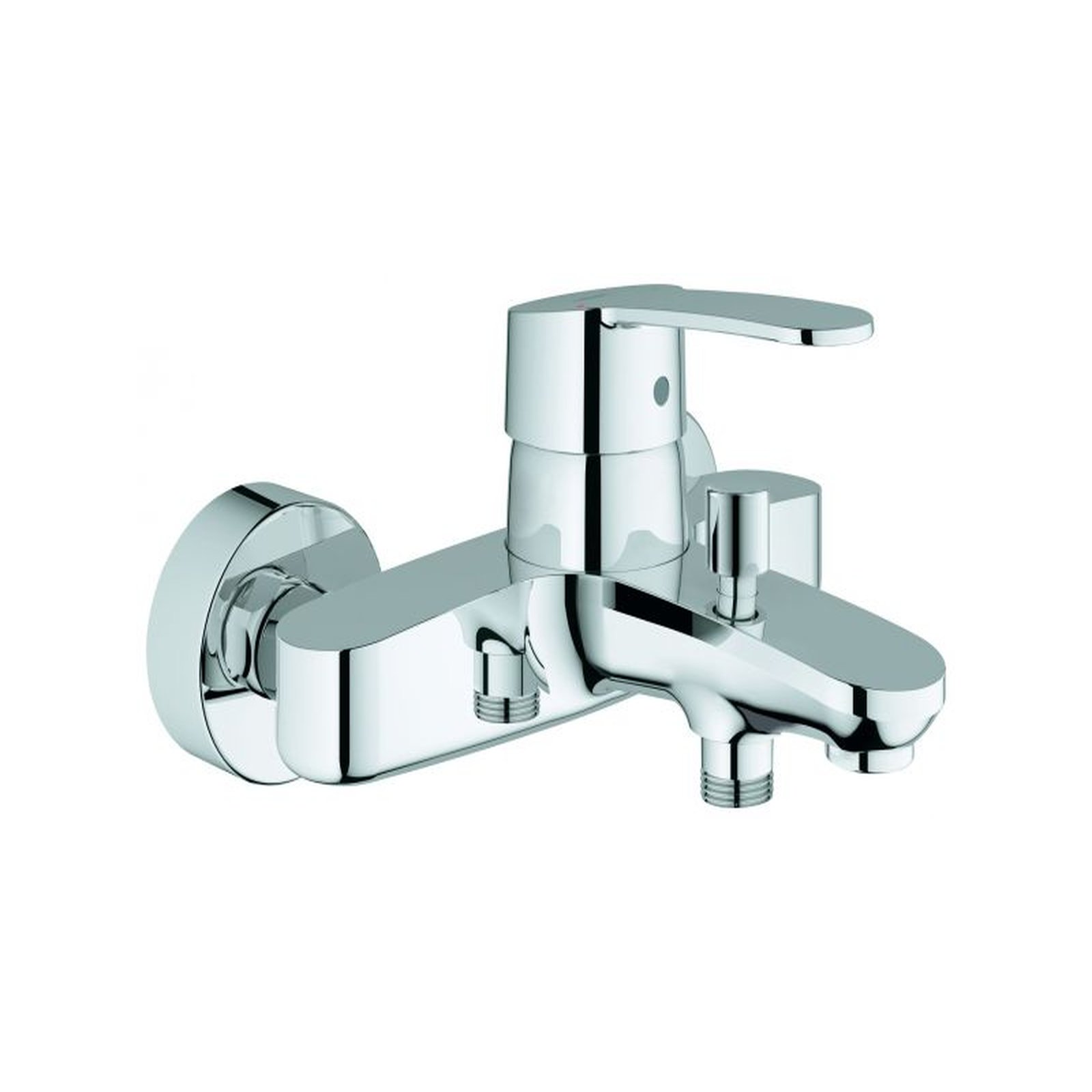 GROHE Wannenbatterie Eurostyle C Einhandmischer Wandmontage Chrom SilkMove 46 mm Umsteller Rückflussverhinderer 33591002