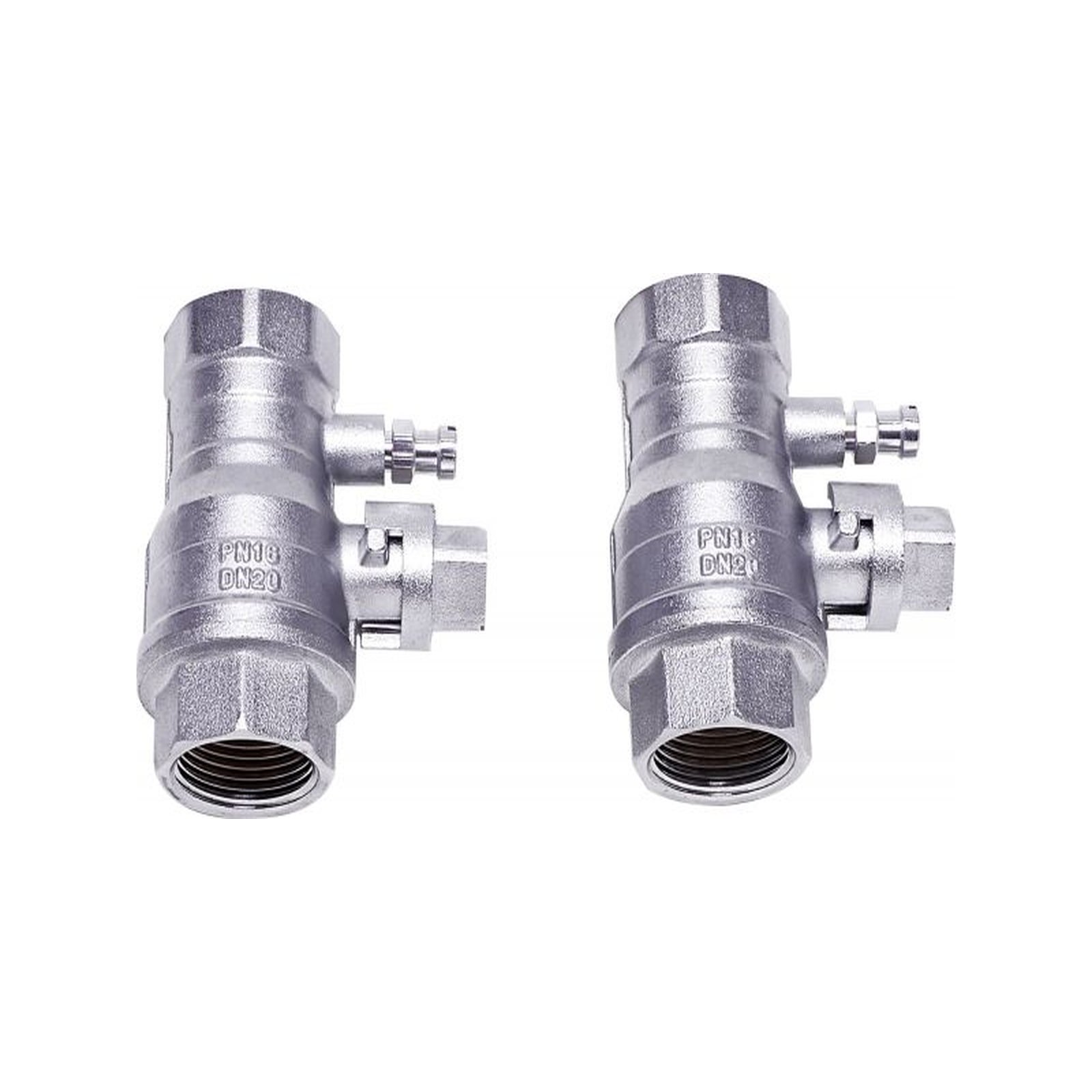 Bosch Wartungshahn Set 3/4 Zoll Durchgangsform Aufputz Messing vernickelt 7738112207