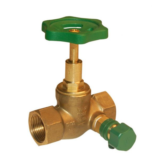 AALBERTS Durchgangsventil SEPP DIN Mod1206 DN25 Entleerung Messing IG 0000221