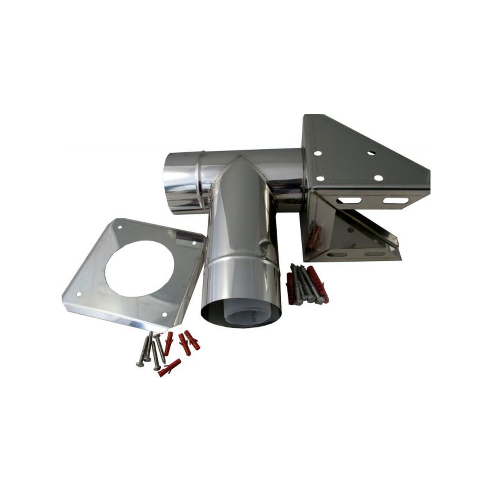 Wolf Außenwandkonsole DN60/100 Edelstahl PP Luft-Abgasrohr witterungsbeständig 2651919