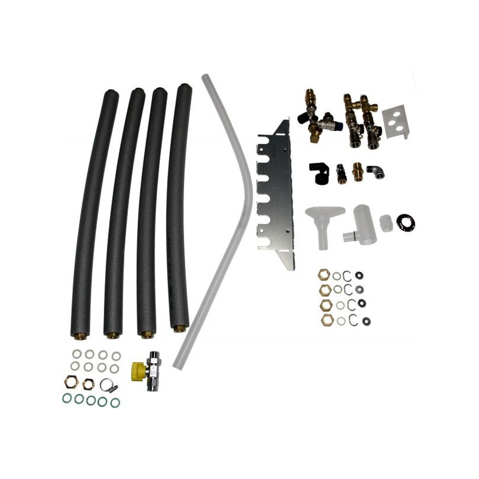Wolf Anschluss-Set CGS-2 Aufputzinstallation teil-vormontiert Edelstahlwellrohr Sicherheitsventil 2072333