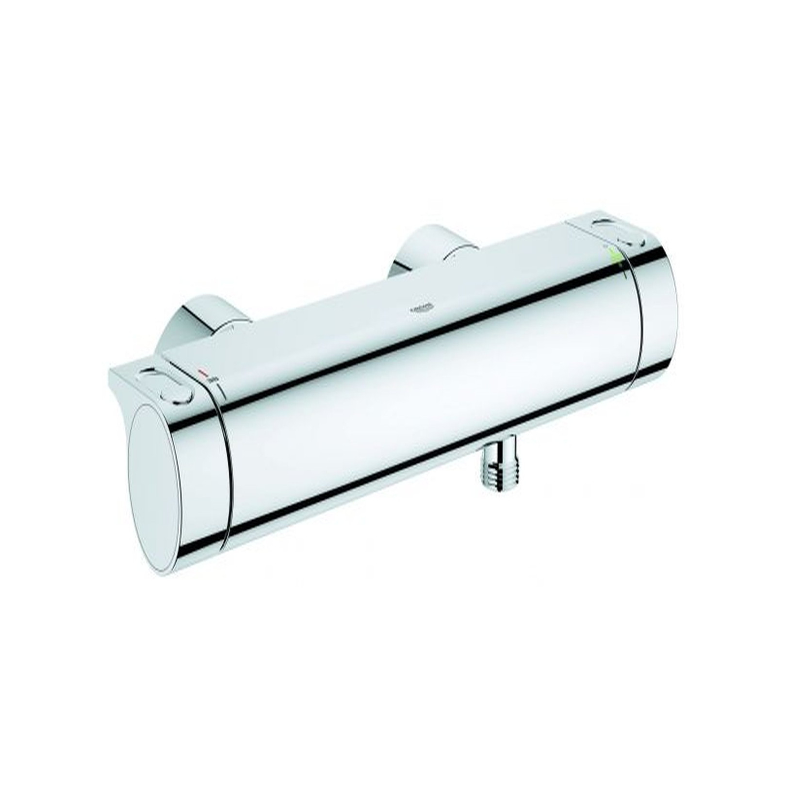 Grohe Thermostat Brausebatterie Grohtherm 2000 Wandmontage CoolTouch SafeStop EcoButton Chrom 34169001