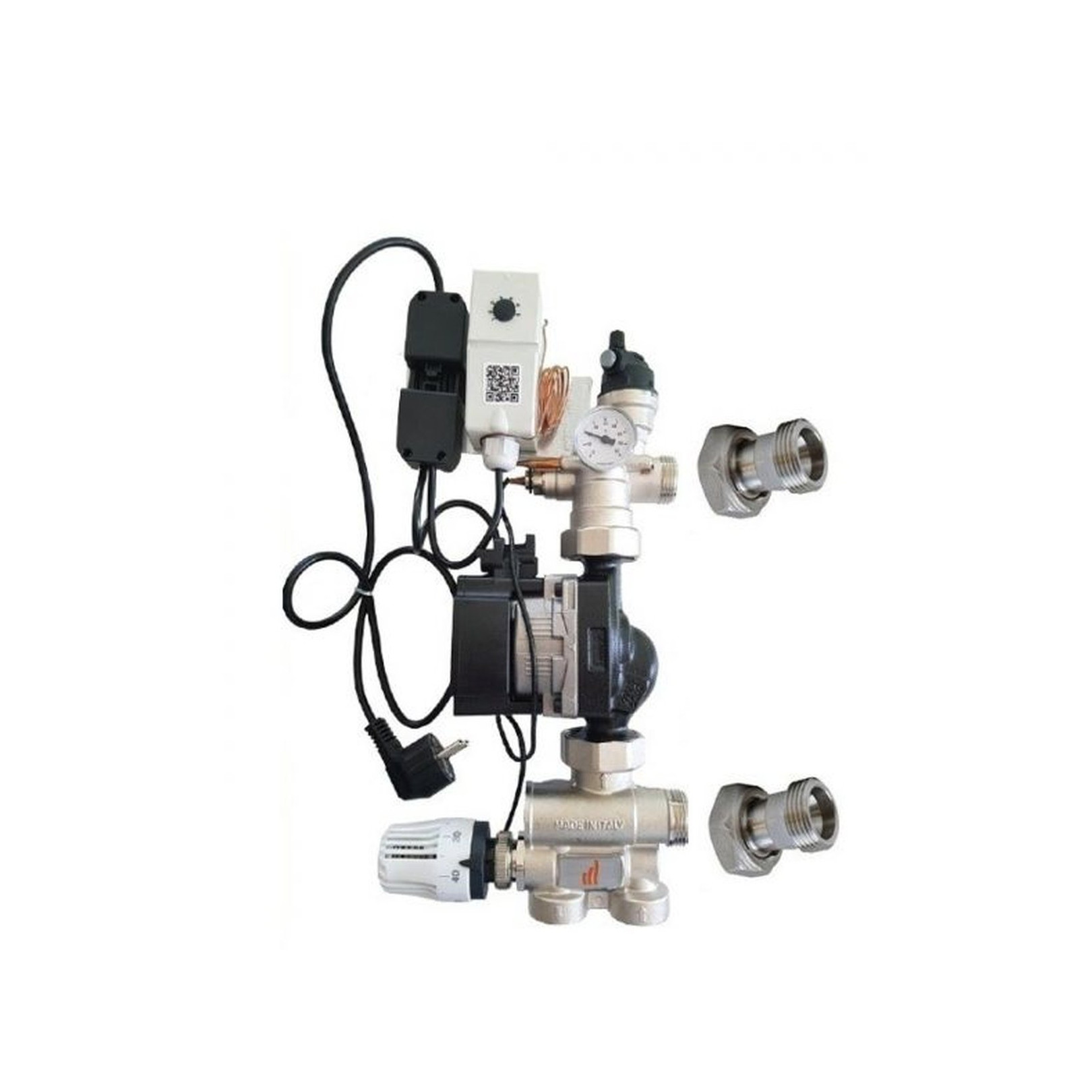 PURMO Festwertregelset TempCo fix eco 3 Heizkreisverteiler Hocheffizienzpumpe Grundfos UPM3 25/70 Sicherheitstemperaturwächter FEX3ATFZVDBB050