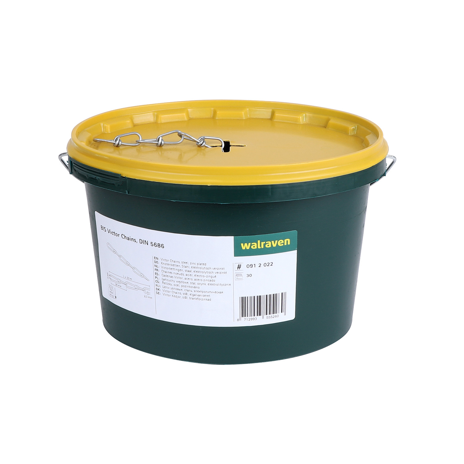 Walraven Knotenkette DIN 5686 2x28mm Stahl verzinkt 400N 0912022