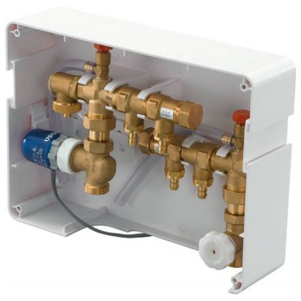 Uponor Fussbodenheizung Minitec Anschlussbox-UP 3x Einzelraumregelung 3-4 Eurokonus 1005272