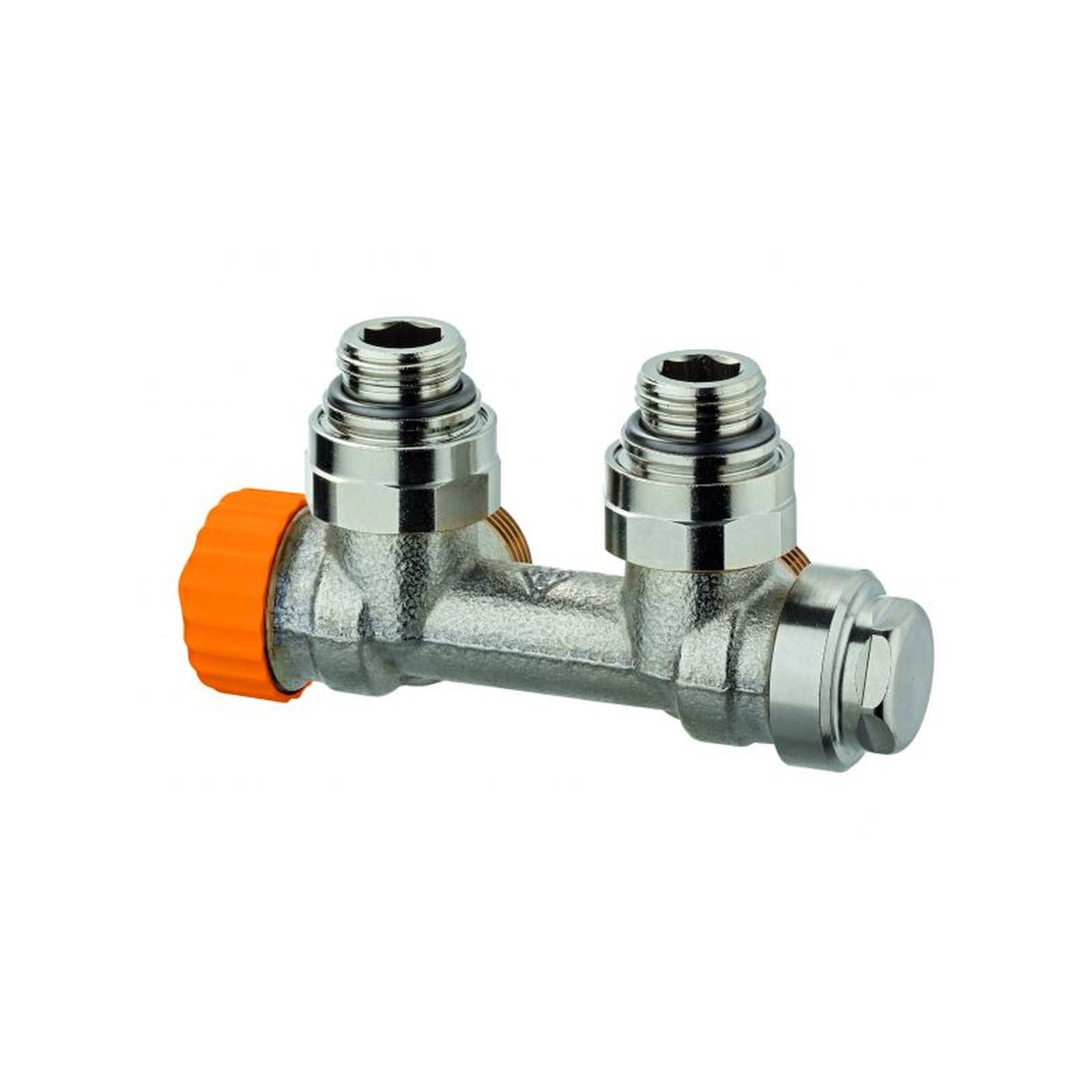 IMI Heimeier Heizkörperventil Eclipse Multilux Zweirohrbetrieb IG Eck Durchflussregler Rotguss 3866-02.000