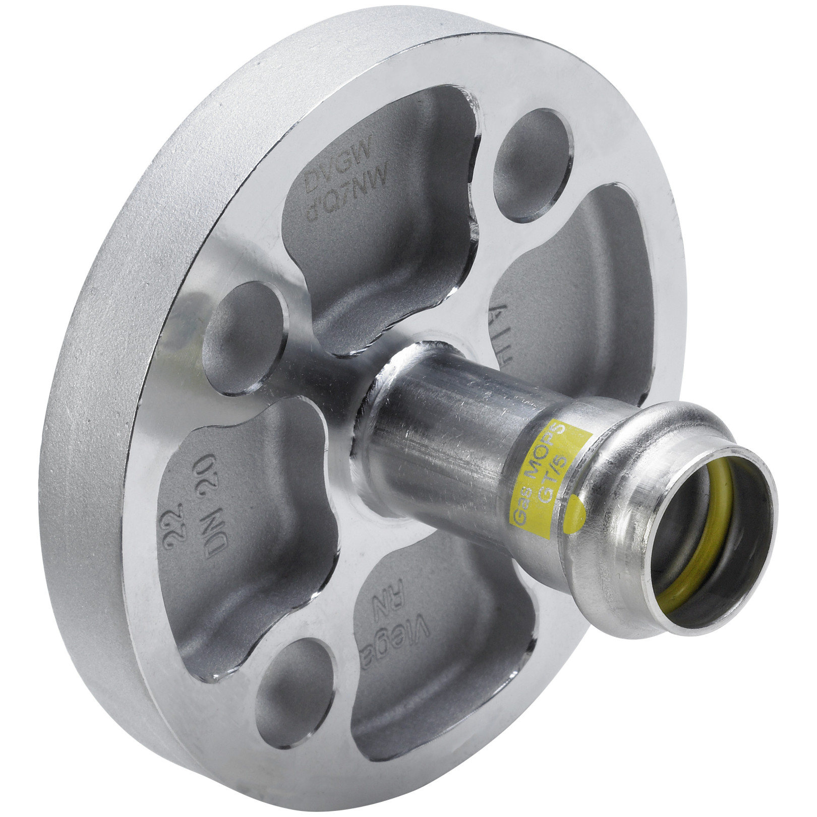 Viega Flanschübergang Sanpress Inox G 0259 Edelstahl 28mm DN25 SC-Contur HNBR Dichtelement 735784