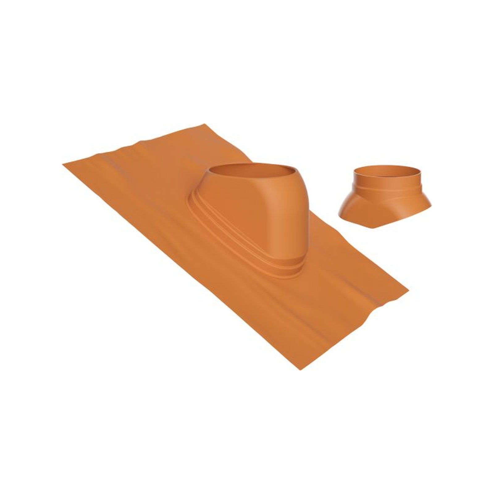 Bosch Dachziegel Universalbleipfanne DN125 25-45 Grad Rot Regenkappe 7738112622