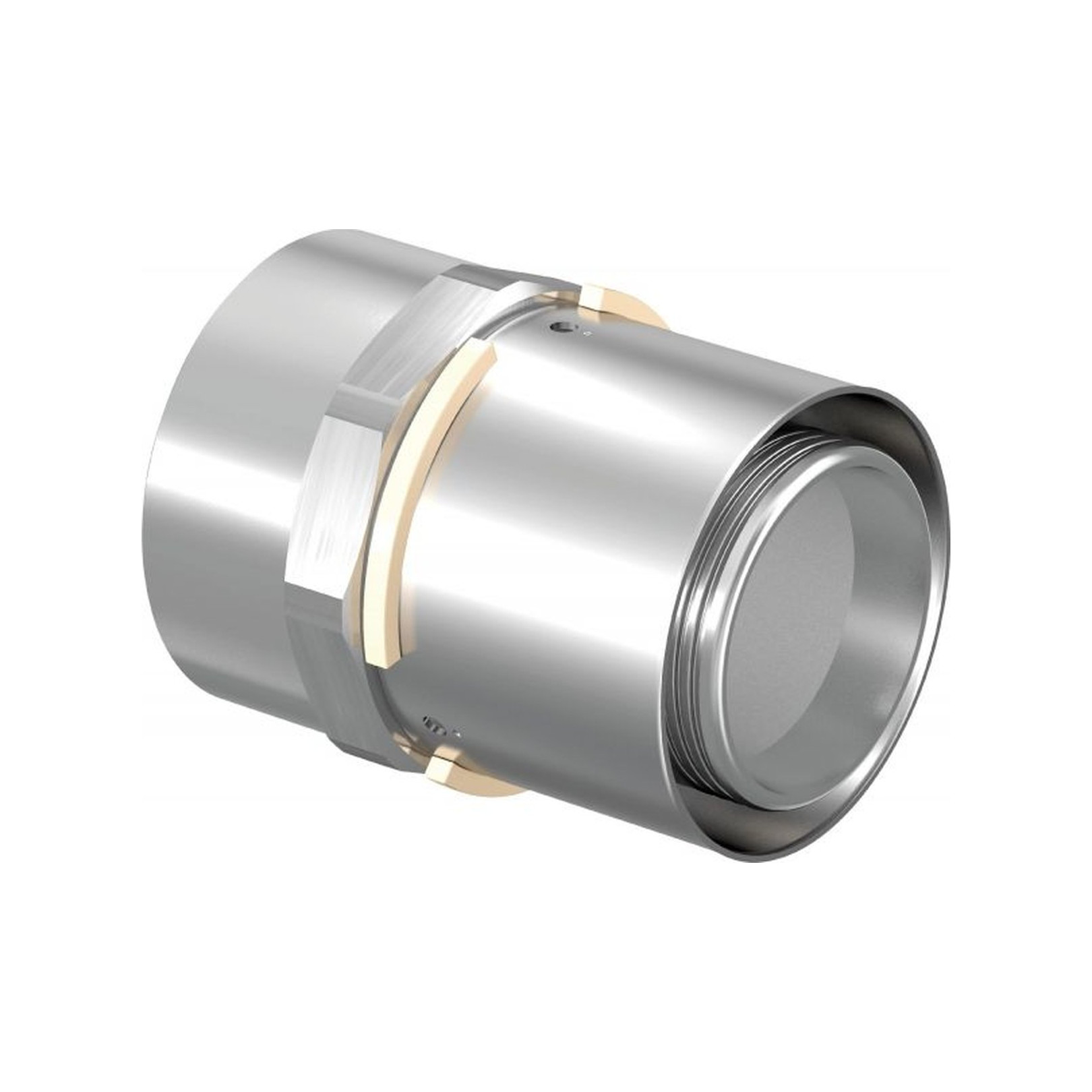 Uponor S-Press Übergangsmuffe 50 mm DN40 1 1/2 Zoll IG Messing verzinnt Pressfitting 1046907