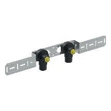 Geberit Anschlusswinkel FlowFit 90Grad vormontiert 2-fach gedämmt Rotguss d20 Rp1-2 Pressindikator 619651001