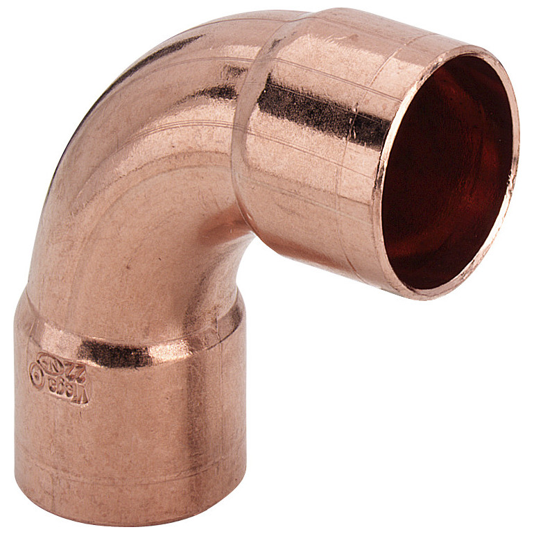 Viega Kupfer-Bogen 95002A 35mm 2 Muffen 90Grad Lötanschluss 101046