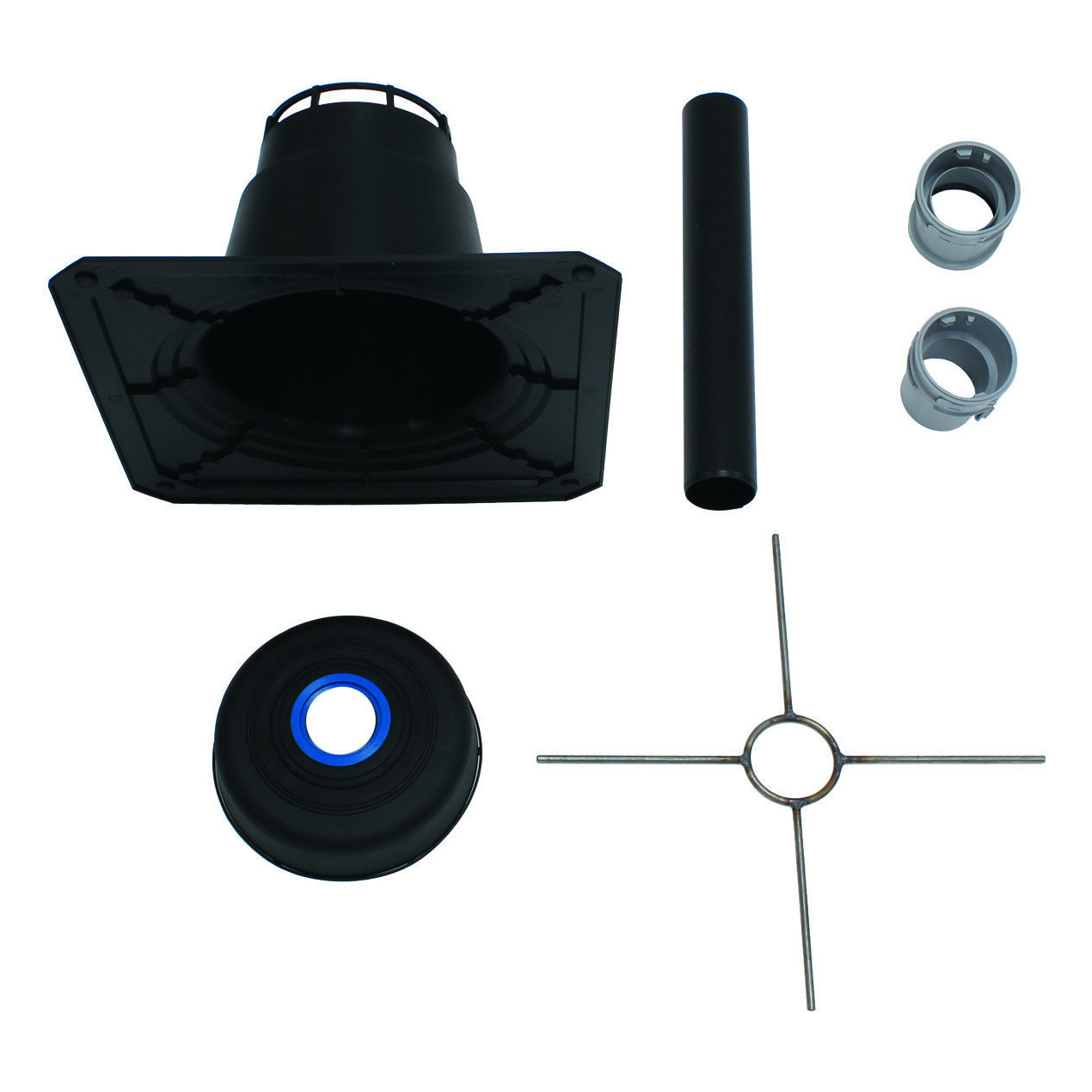 Vaillant Grundelemente PP flexibles Abgassystem Set 1 Schachtabdeckung Endrohr 60 mm 0020077524