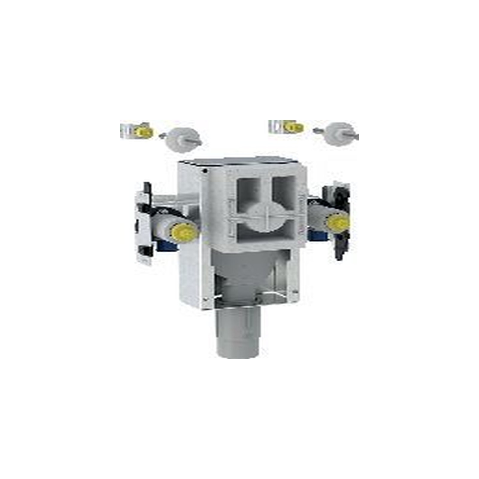 Geberit Waschtisch-Set GIS Standarmatur UP-Siphon höhenverstellbar barrierefrei Stahl 461435001