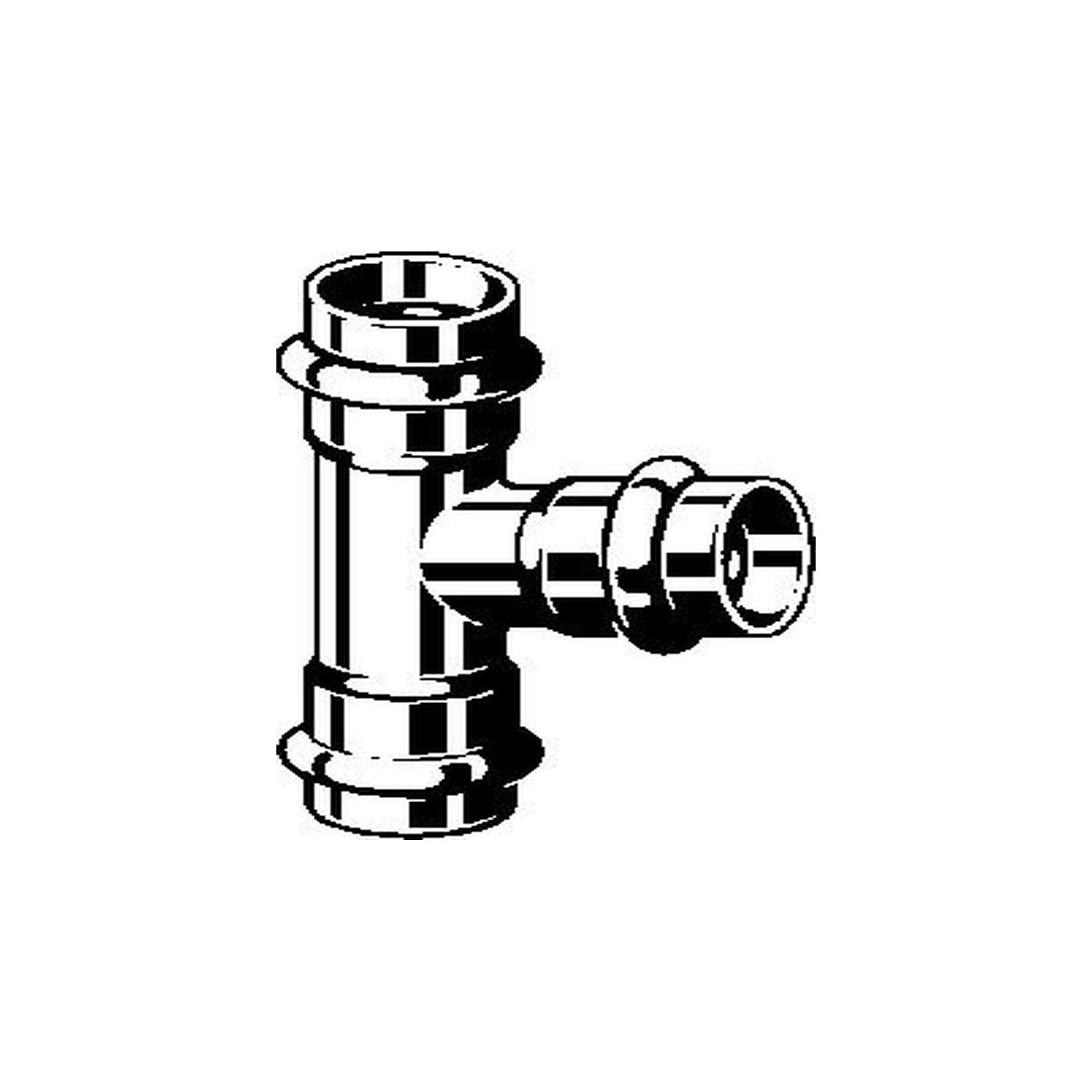 Viega Temponox T-Stück 1718 SC-Contur Edelstahl 28mm 810153