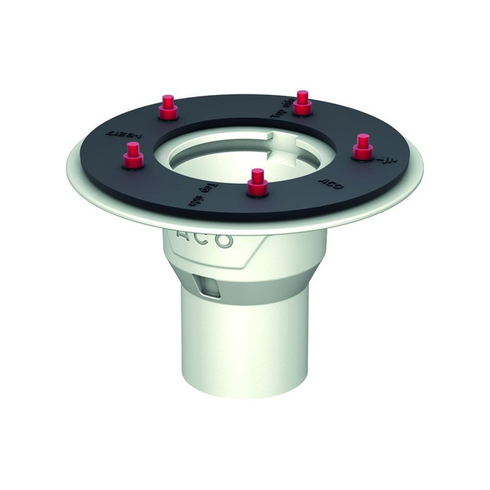 ACO Passavant Bodenablauf Passavant DN100 90Grad 2,0l/s Pressflansch epoxiert 5571.60.20